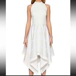 Ted Baker London Ayesaa white square cut draped dress